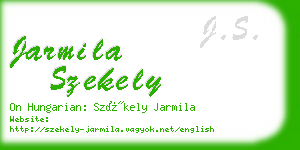 jarmila szekely business card